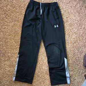 Boys Black Under Armour Sweatpants